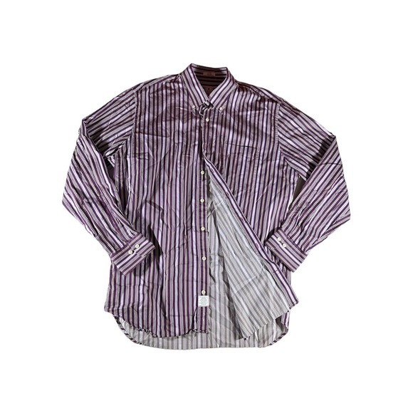 Peter Millar Other - Peter Millar Dress‎ Shirt Adult Large Purple White Striped Formal Quality Men's